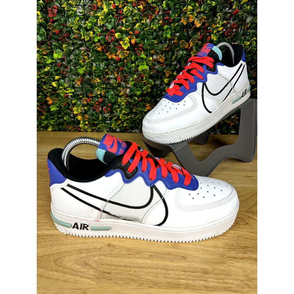 Nike Air Force 1 React DIMSIX Astronomy Blue Sneakers‎ Shoes Kids 5.5Y Womens 7